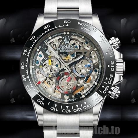 skeleton daytona rolex|rolex daytona bezel.